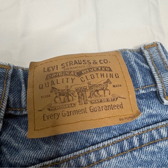 Vintage Levi’s 634 Blue Jeans Kids Size 8 Dated From 1999 Wide Leg Pants - Picture 7 of 10